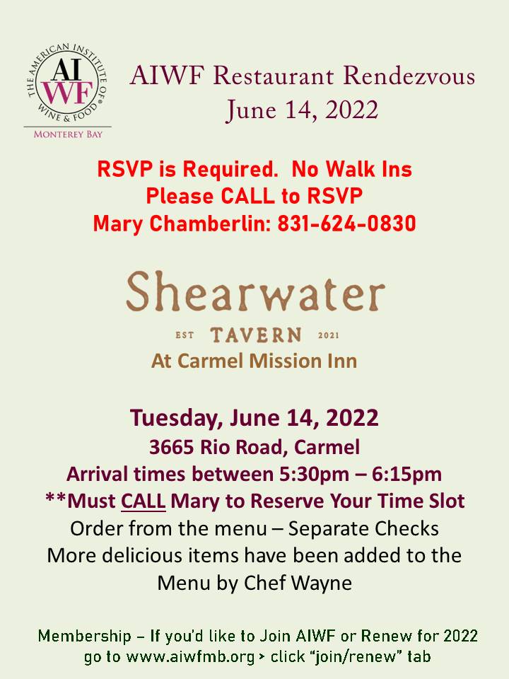 AIWF RR June 14 2022 Shearwater Tavern